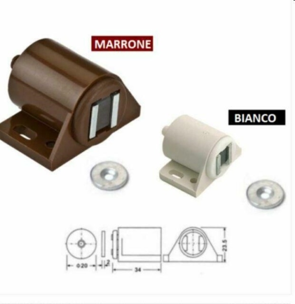 CHIUSURA MAGNETICA REGOLABILE KG.6 MARRONE C/RONDELLA