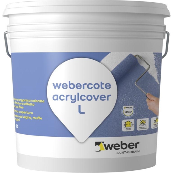 WEBERCOTE ACRYLCOVER L LT.5 BIANCO (pitt.acrilica-antim/antial)